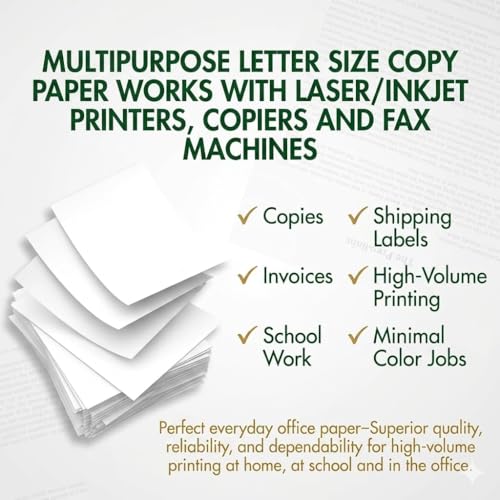 Image of ZS COLLECTION A4-Size Printer Paper 80.5L x 57.1W Centimeters | 500 sheets A4-size Paper bundle | 75 GSM White Paper For Laserjet & Inkjet Printer | Fast Drying | Eco Friendly -10 Ream