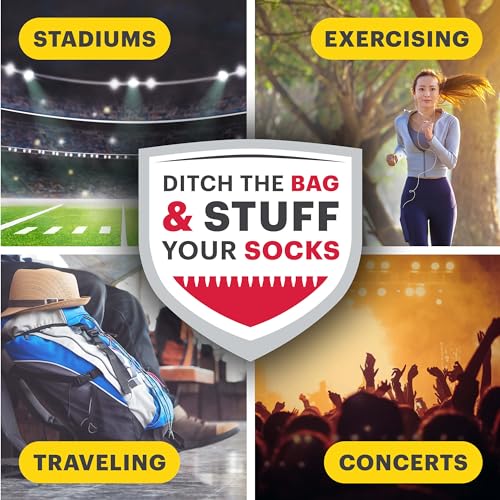Ultimate Sports Fan Socks with a Pocket - Anti Pickpocket Funny Socks for Men & Women w/Zipper Pocket3
