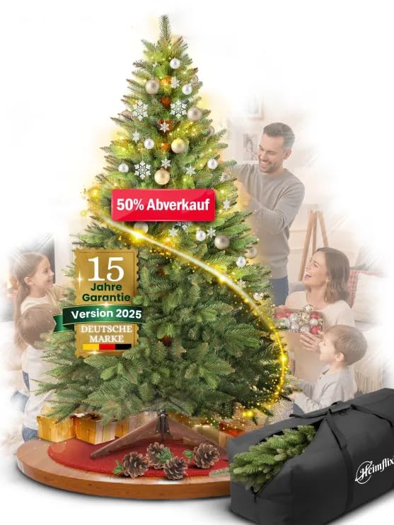Künstlicher Weihnachtsbaum 220 cm - PVC & Spritzguss Tannenbaum...