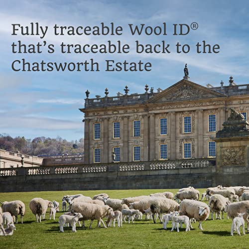 Woolroom - Queen Mattress Protector Pad - Chatsworth British Wool - Luxury Handcrafted Bed Cover, Temperature Regulating - Machine Washable - Anti-Allergy Comfort, Champagne - W60 X L80 Inches #TOP5