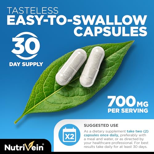 Nutrivein Liposomal Glutathione Setria® 700mg - 60 Capsules - Pure Reduced Glutathione - Master Antioxidant for Optimal Cell Protection, Liver Cleanse, Brain and Immune Function