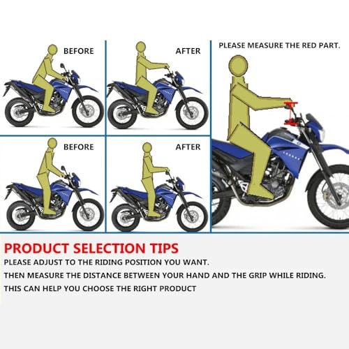 Moto riser guidon ajustable pour cintres de 22 et 28 mm - 3