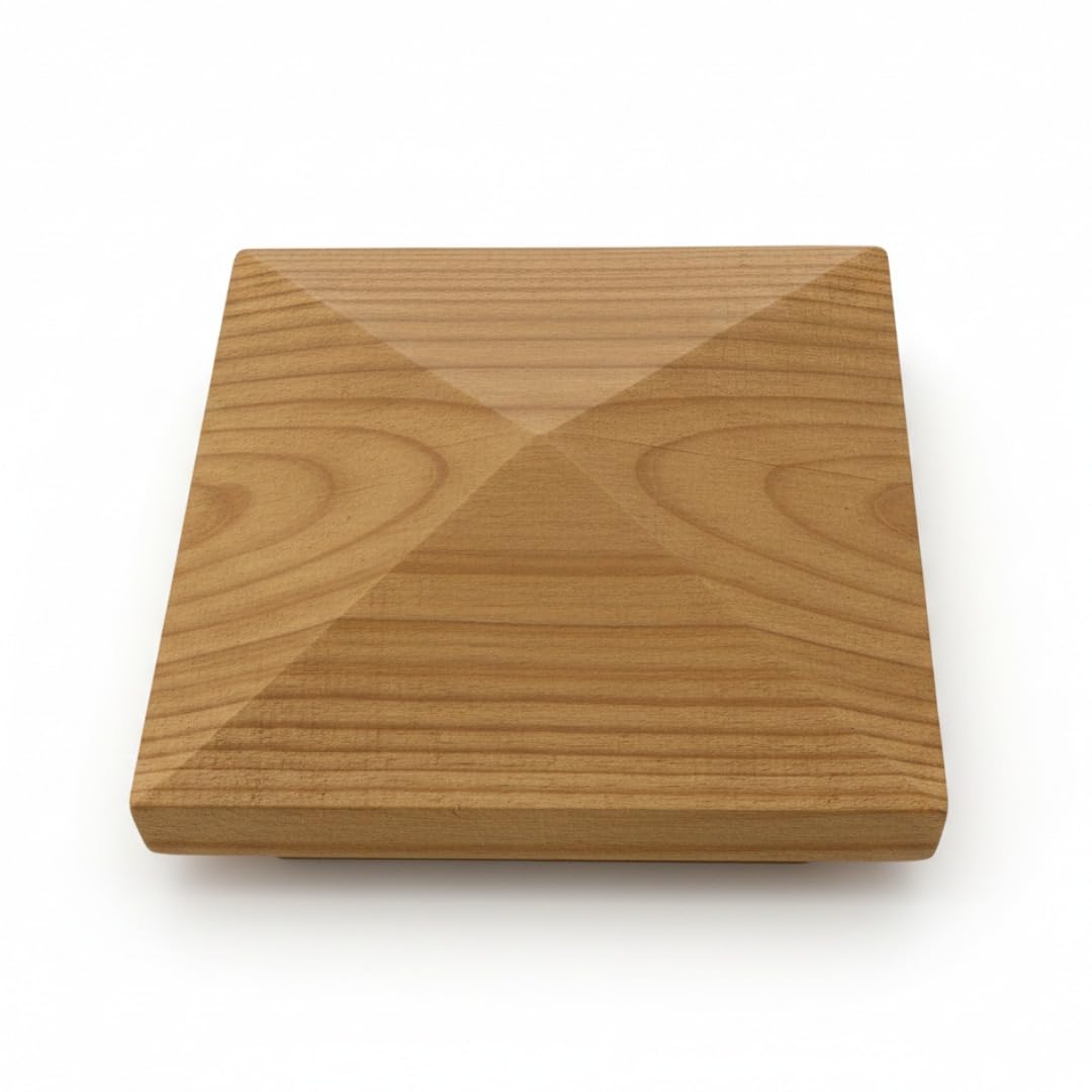 Tanalised Timber Fence Post Caps for 90mm Posts – 120mm Pyramid Post Toppers for Garden Fencing & Decking - Jackson Woodturners