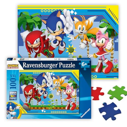 Puzzle 100 pièces : Rien ne peut arrêter Sonic Ravensburger France - vue 7