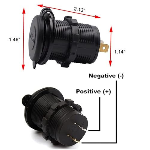 Oz-Usa Power Bus Bar Plug With Dual Usb Port Charger Compatible With Polaris Rzr Pro Ranger Crew Xp 2018-2023 (Round/Green) #TOP5