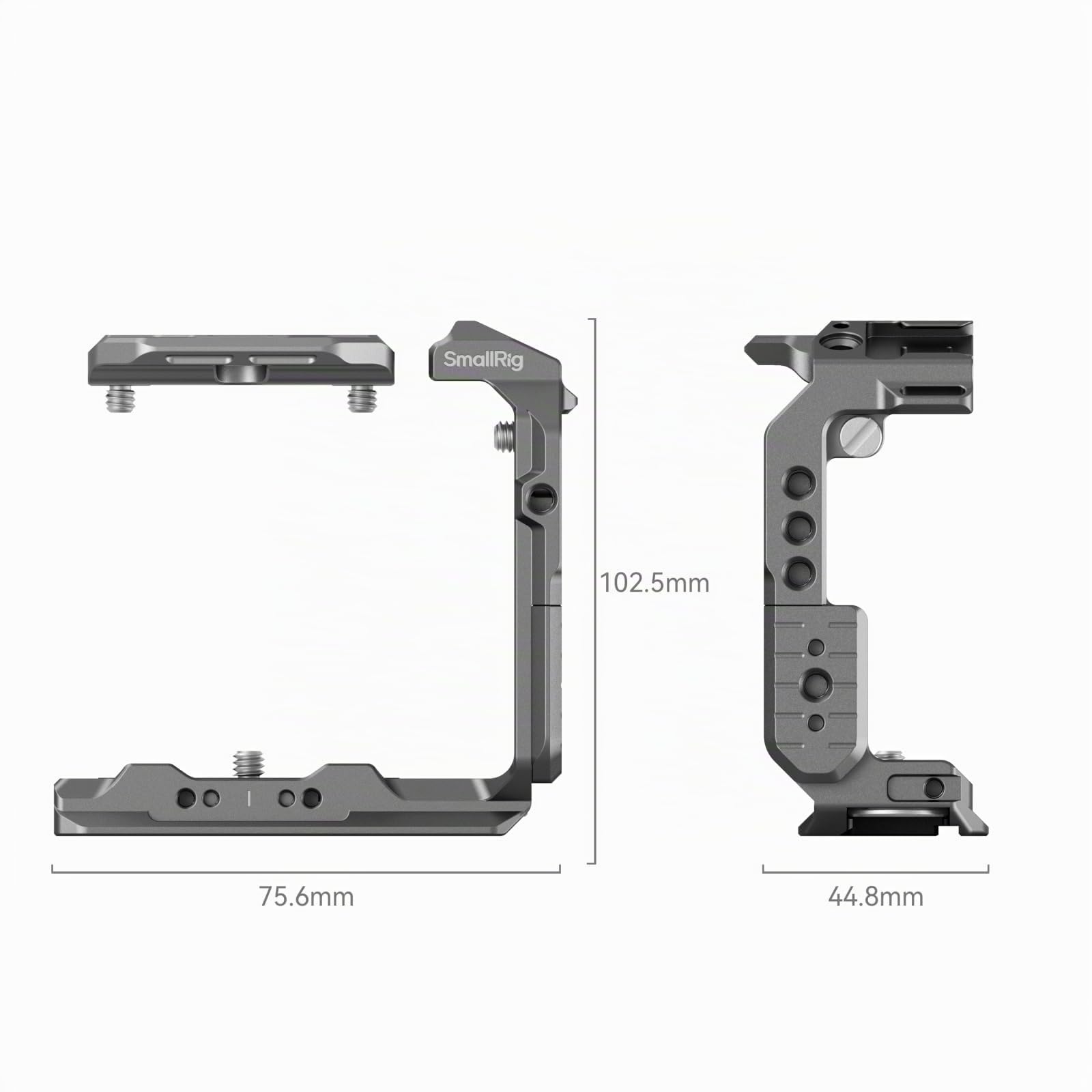 SMALLRIG FX3/FX30 HawkLock Quick Release Half Cage per Sony FX3 / FX30, con QR NATO Rail, Progettazione Modulare per Sony XLR Handle, Integrato Piastra a Sgancio Rapido per Arca - 4772