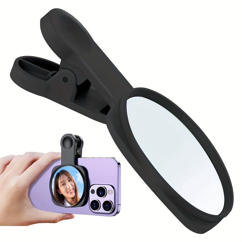 BWOGUE Selfie Mirror for Phone Back Cameras Live Streaming, Vlogging and Selfies, Selfies Mirrors Compatible with Smartphone/iPhone Back Camera, HD Reflective Selfie Mirror Clip for Phone & Camera-image-29