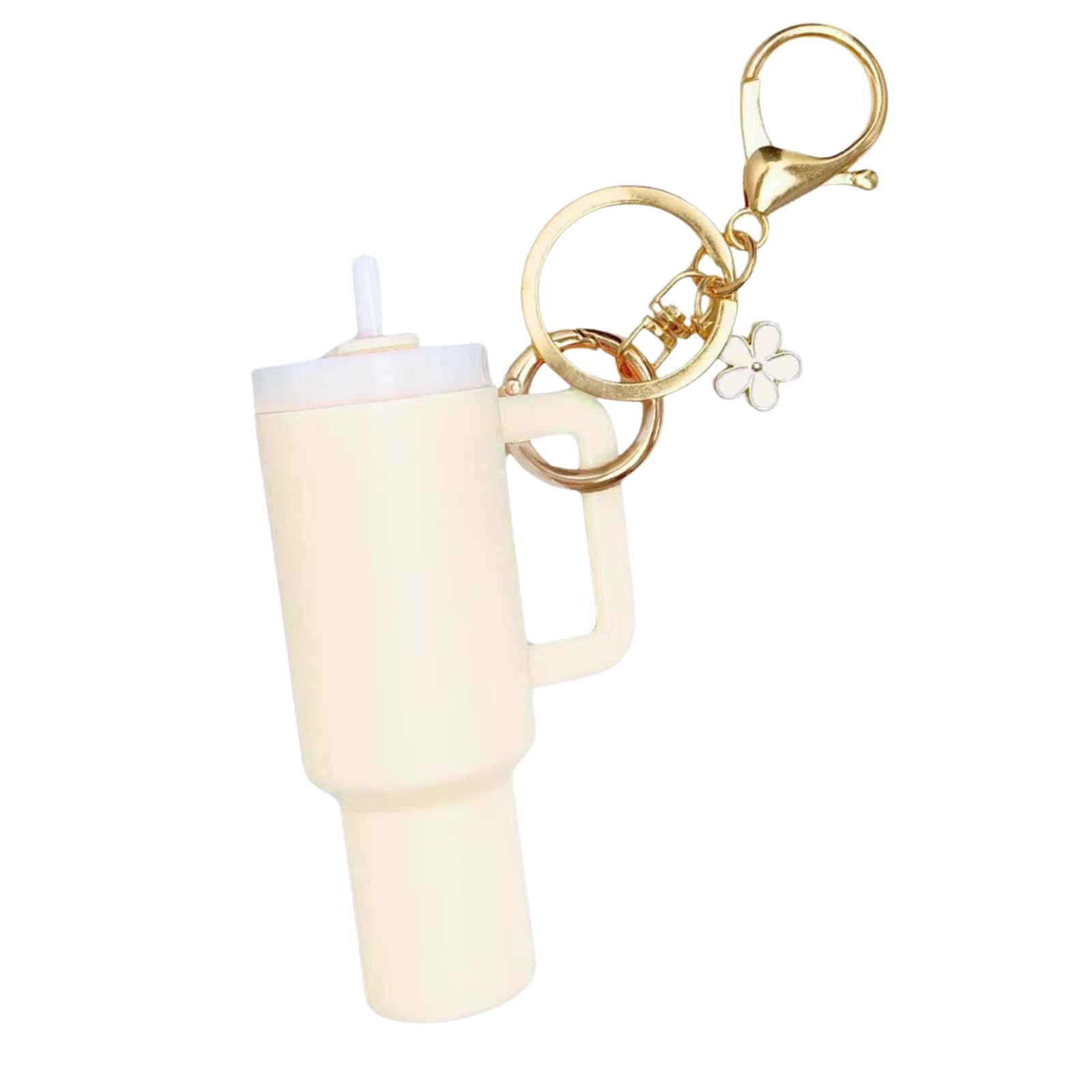 PLLCJB Mini Tumbler Keychain Accessories for Stanley Cup, Cute Cup Charm Keychain for Lip Balm Women Handbag Christmas Gifts