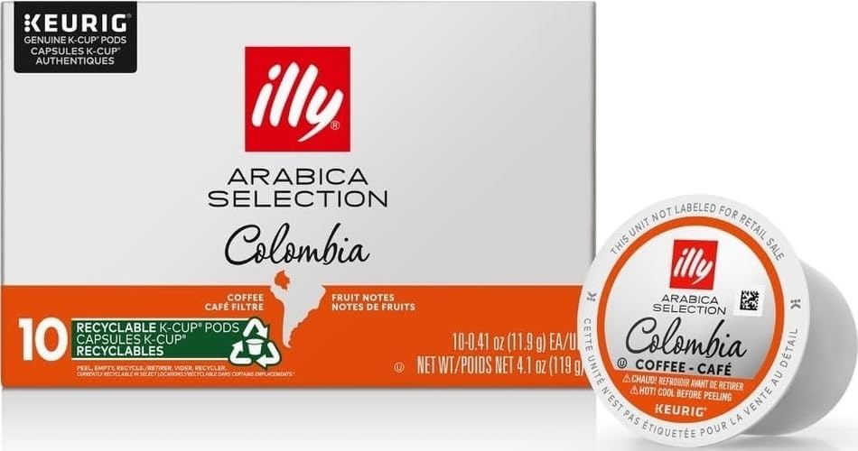 Image of illy Coffee Arabica Selections Colombia K cup | Keurig Coffee Pods & Capsules, 100% Arabica, Premium Italian Coffee