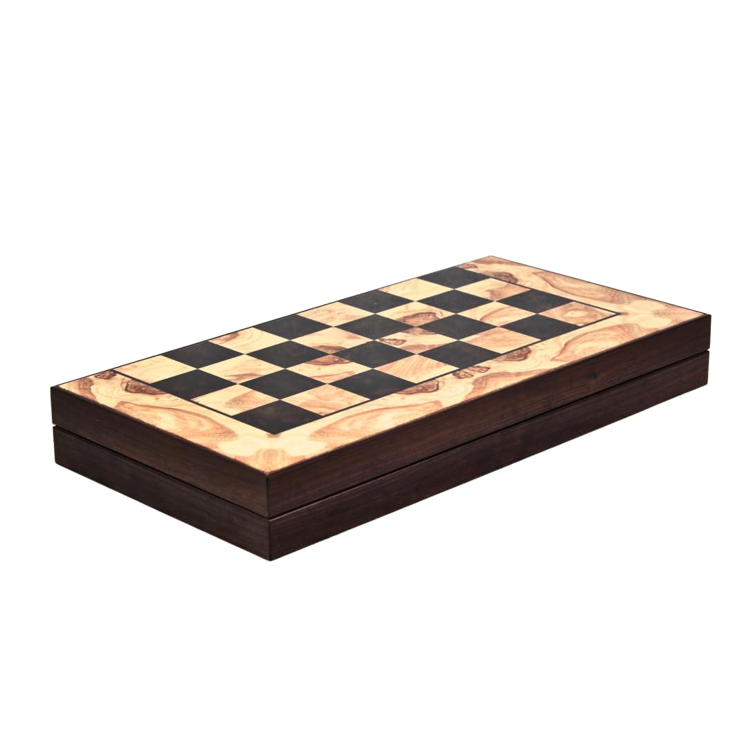Set da backgammon Manopoulos in rovere rosso da 48 cm