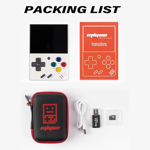 Miniatura 7 de Miyoo Mini consola de juegos portátil, sistema clásico IPS de 2.8 pulgadas, consolas de videojuegos retro, con tarjeta TF de 128G y consola portátil