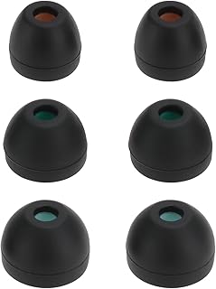 The Lord of the Tools 6 pares de auriculares de silicona suave compatibles con Sony WI-XB400 WF-C500, tapones suaves de repuesto, color negro (2 pares cada uno S/M/L)