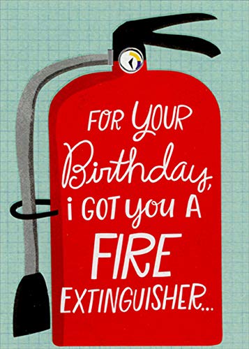 Designer Greetings I Got You a Fire Extinguisher Funny/Humorous Birthday Card