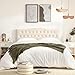 Huatean Home Tufted Upholstered Headboard Queen Size, Sturdy and Durable Solid Wood Bed headboard, Fabric Headboard Adjustable Height from 37” to 51”, Modern Button Diamond Design Head Board, Beige