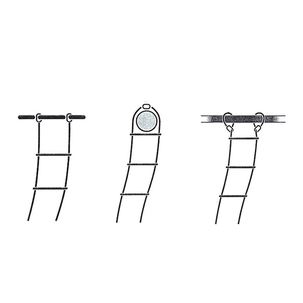 Aoneky Feuerleiter 5M/10M mit Karabiner, maximale Belastung 300KG, NotRettungsleiter Fluchtleiter Sicherheitsleiter, perfekt für Fenster und Balkon (10M)