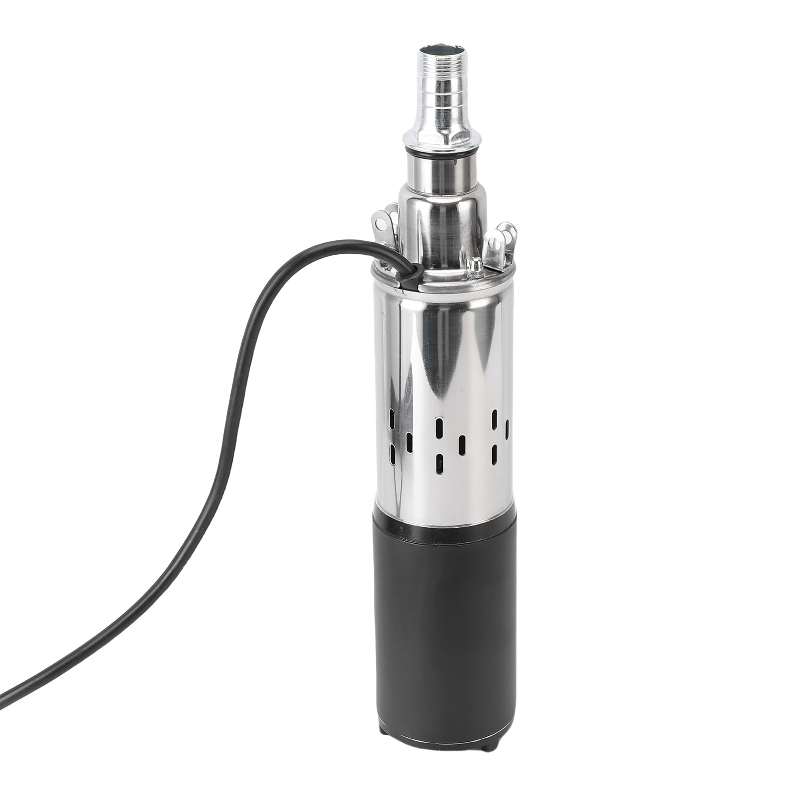 Topiky Bomba de Pozo Profundo de 12 V con Elevación de 30 M, Bomba de Agua Sumergible NPT de Salida de 3/4 Pulgadas y 1 Pulgada, de Tornillo Solar de Acero Inoxidable con Cable de Alimentación de 7 M