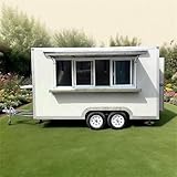 Food Trailer - Complete Mobile Kitchen Setup with Stainless Steel Equipment for Hot Dogs Snacks Drinks - Ready-to-Operate Food Truck Business Solution for Outdoor Events Camping Seasonal Festivals