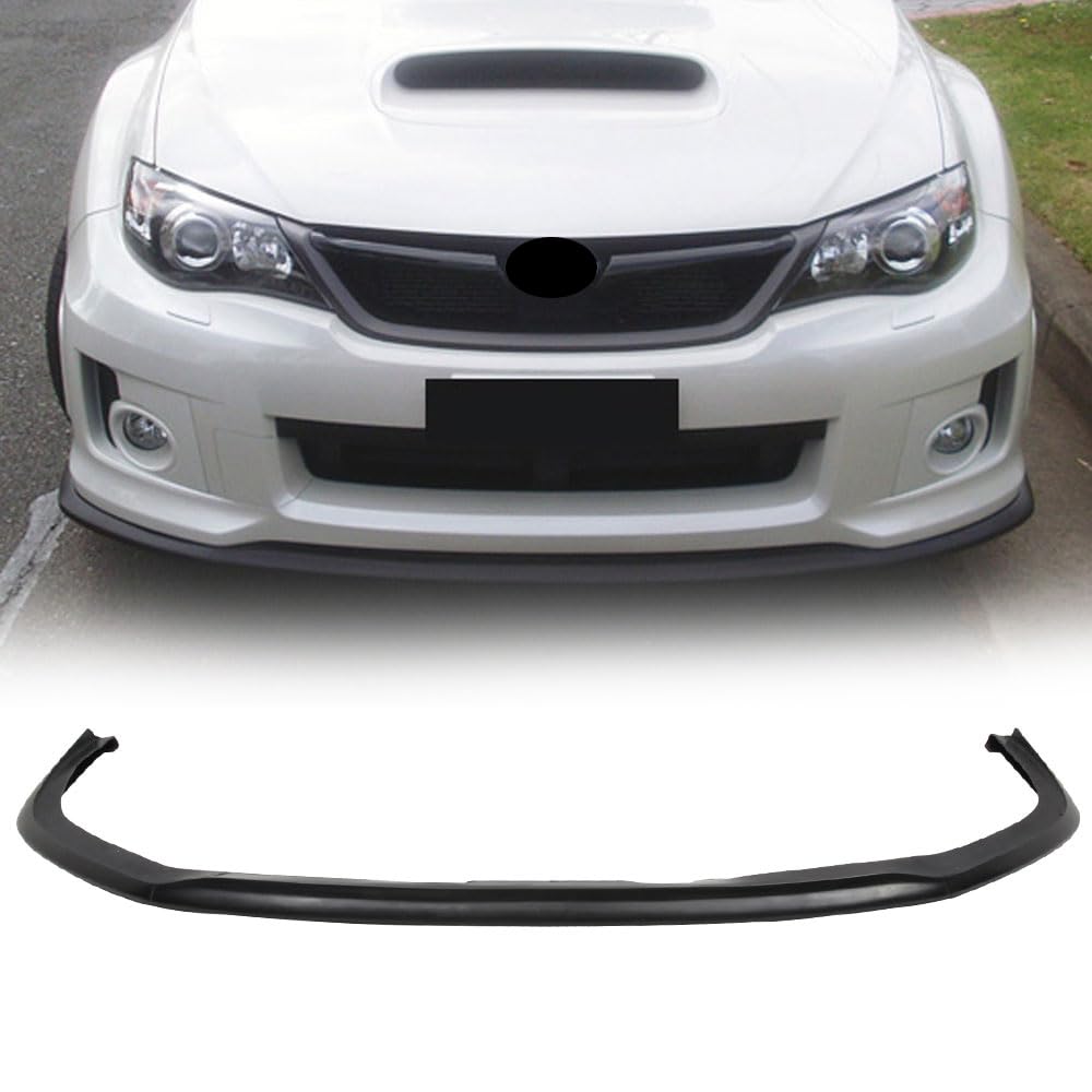 Front Bumper Lip Compatible with 2011-2014 Subaru Impreza WRX STI, CS1 Style PU Black Front Lip Spoiler Splitter by IKON MOTORSPORTS, 2012 2013