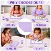 Purple Watercolor Water Based Paint Tool Set Painting Station Purple Brushes Painted Cleaning Brush and Silicone Painting Mat Kit Art Supplies Birthday Party Favors Gifts for Adult Artist Beginners #4