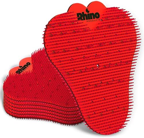 RHINO Urinal Screens Deodorizer 15 - pack | Anti-Splash Urinal Screen and Odor Neutralizer with Fresh Cherry Scent | Ideal for Restrooms at Home, Offices, Schools, and Malls - Cherry, Red
