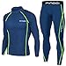 Set da Uomo, 2 Pezzi Maglia e Pantaloni, Motivo: Mimetico, Stile sportivo, per corsa e allenamento, ad asciugatura rapida, Deep Blue (1), L