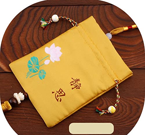 4 Bolsas Amarillas para Sachet Bordadas 9cm×12cm miniatura 2