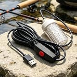 Zielona lampa wędkarska, lampka nocna do łodzi, wodoodporna lampa kablowa 8 W o długości 16,4 stóp z silną atrakcją, elektroniczne światło rybne do komputera, oświetlenie podrzędne z jasnym wzorem,