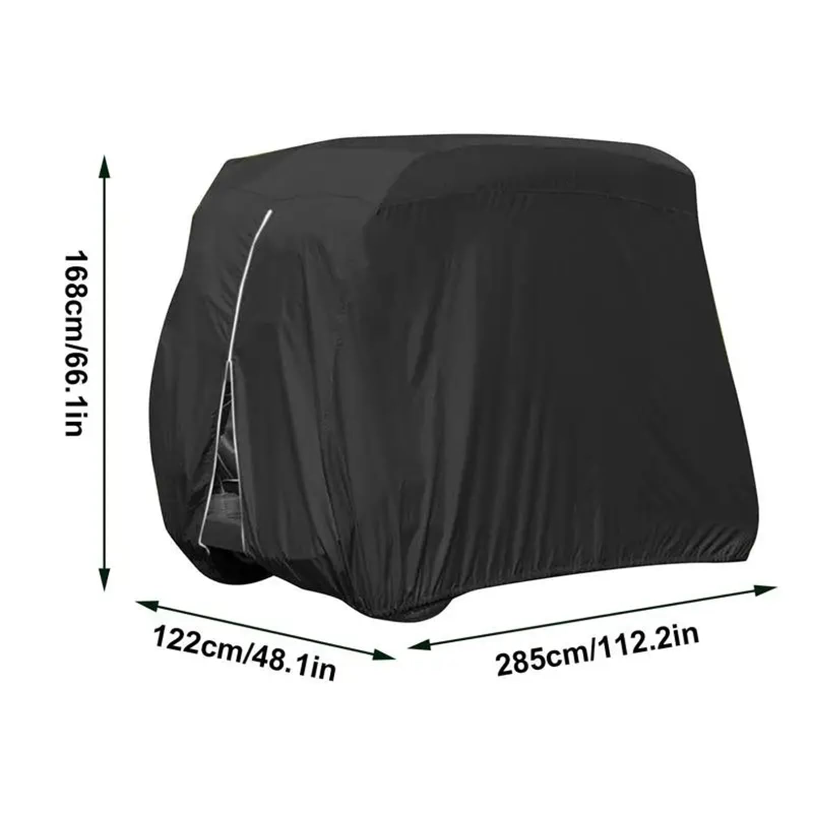 Funda para Carrito De Golf, Protección Exterior Impermeable Cubierta para Lluvia Parabrisas A Prueba De Polvo Tela Oxford Asientos para 4 Personas Carts Cover para Carrito De Ezgo Club Car Yamaha