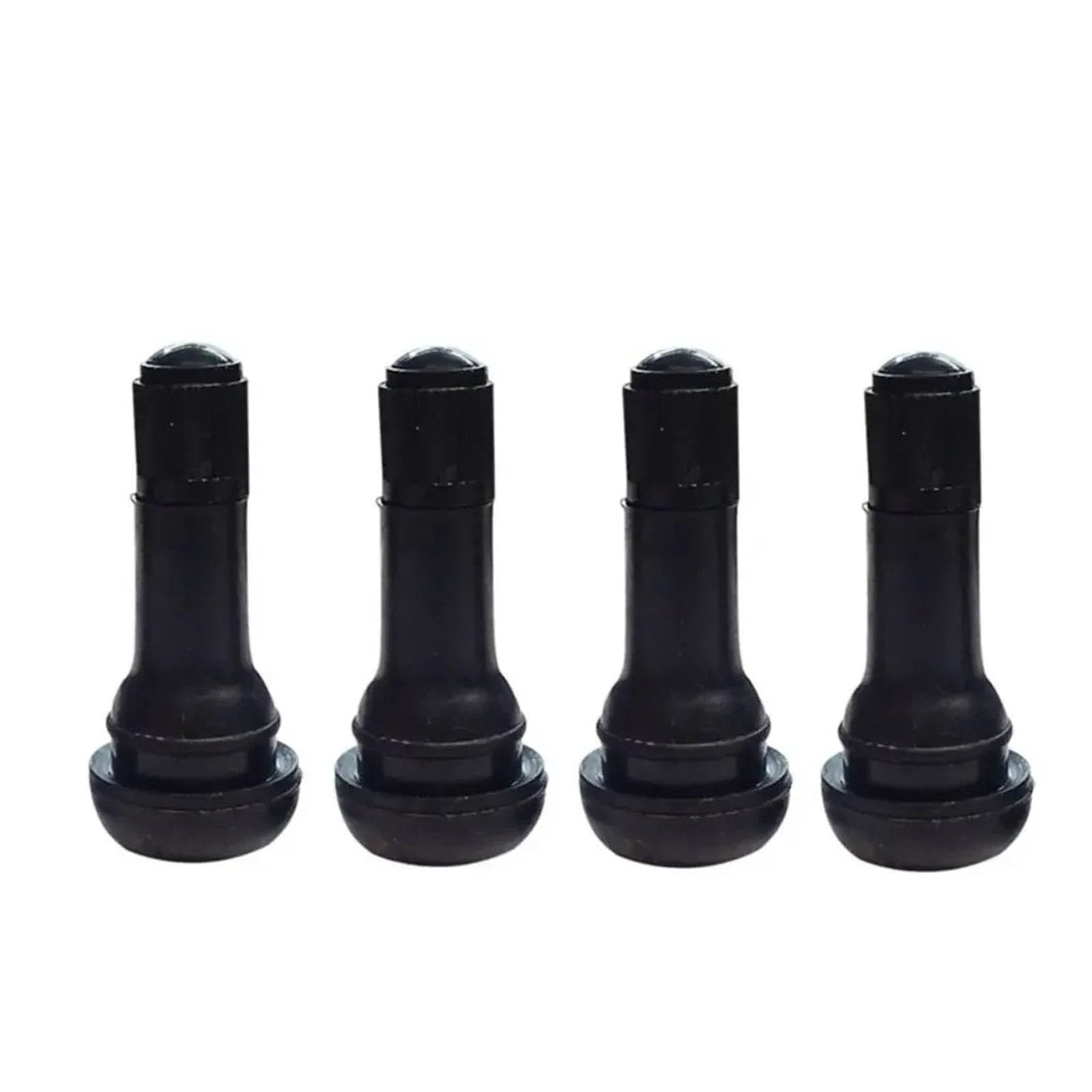 Dymkie Tr413 4Pcs Tubeless Tyre Wheels Parts Rubber Black Wheel Valves Snap-In Aluminium Alloy Car Vacuum Tire(Tr413)