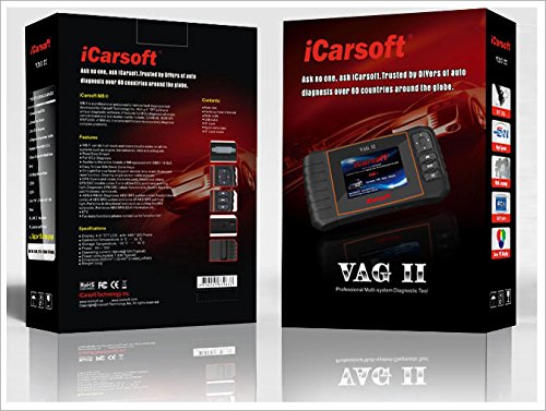 iCarsoft VAG II for Volkswagen VW Audi SEAT Skoda OBD2 Diagnostic Scanner Tool Erase Fault Codes Oil Reset DPF EPB