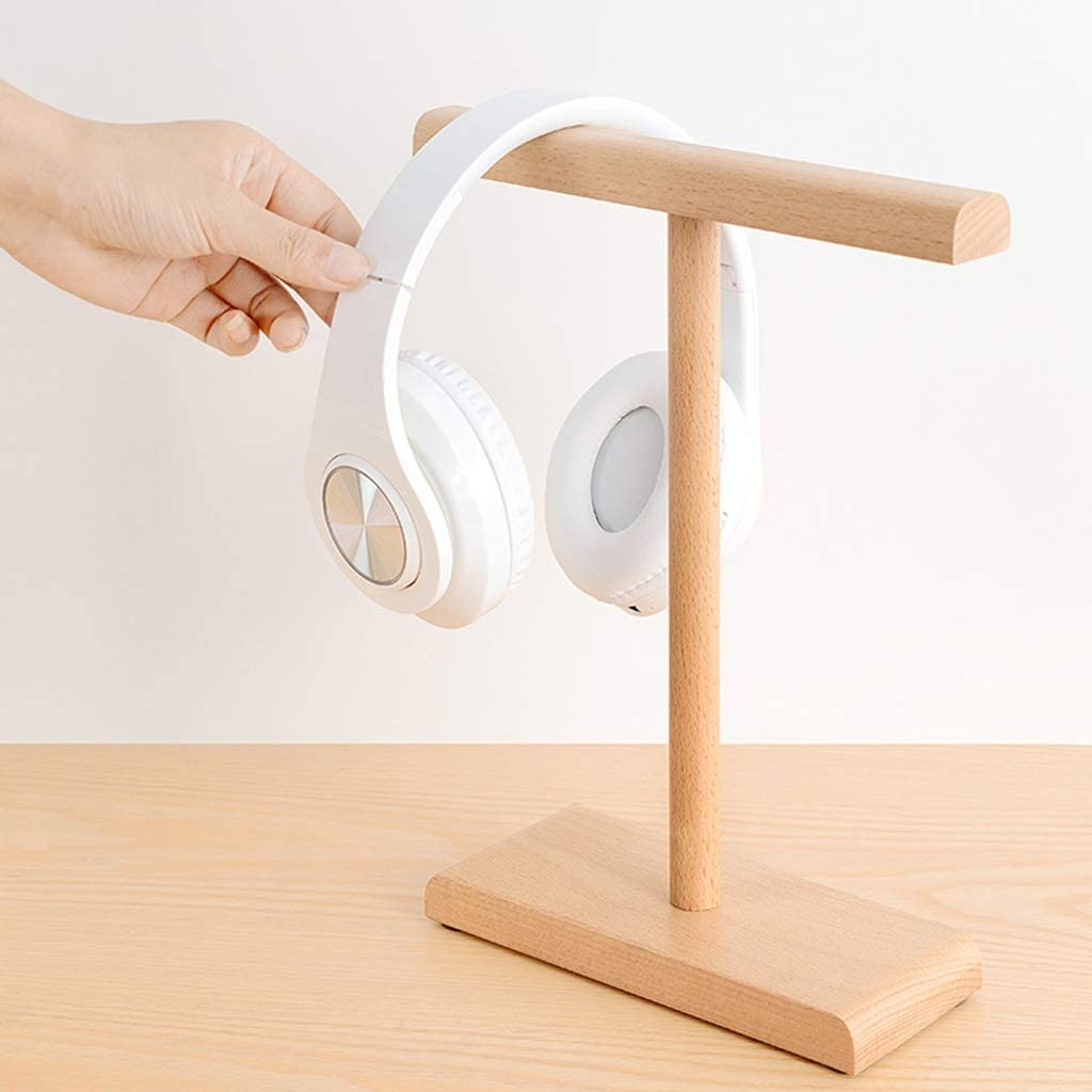 Supporto Per Cuffie Porta Cuffie Supporto Per Cuffie In Legno Per Creativo Per Espositore Da Scrivania Accessori Per Auricolari Universali Organizzare(Beech)