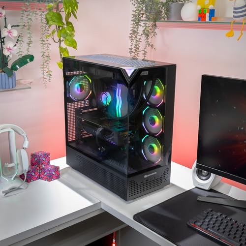 Image of iBUYPOWER Element Pro Gaming PC Desktop Computer AMD Ryzen7 9800X3D CPU, AMD Radeon RX 9070XT 16GB GPU, 32GB DDR5 RGB 5200MHz RAM, 2TB NVMe SSD, Windows 11 Home, Gamer Keyboard and Mouse- EPBA7R97XT02