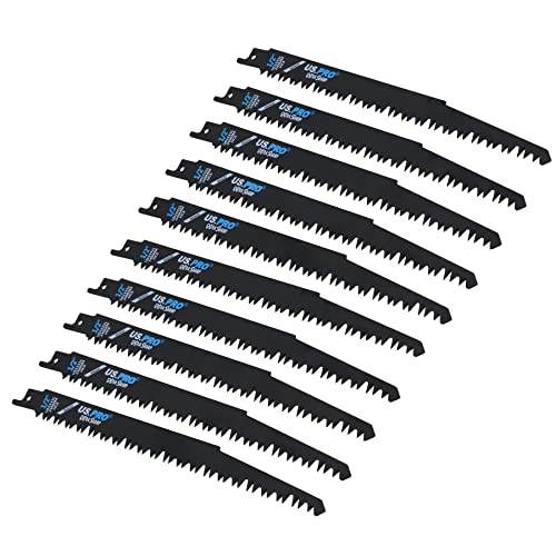 Lame de scie alternative 240 mm 5 TPI coupe rapide de bois - Lot de 10 pièces de rechange