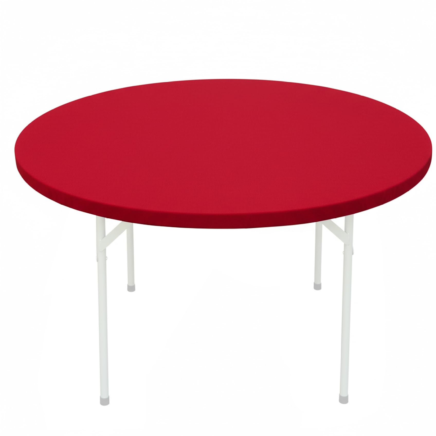 Nappe ronde 122 cm avec élastique ajustée et résistante au vent rouge