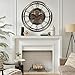 CLXEAST 28 Inch Large Moving Gear Wall Clock for Living Room Decor, Modern Farmhouse Wall Clock for Home Office,Brass Gold,House Warming Gifts New Home