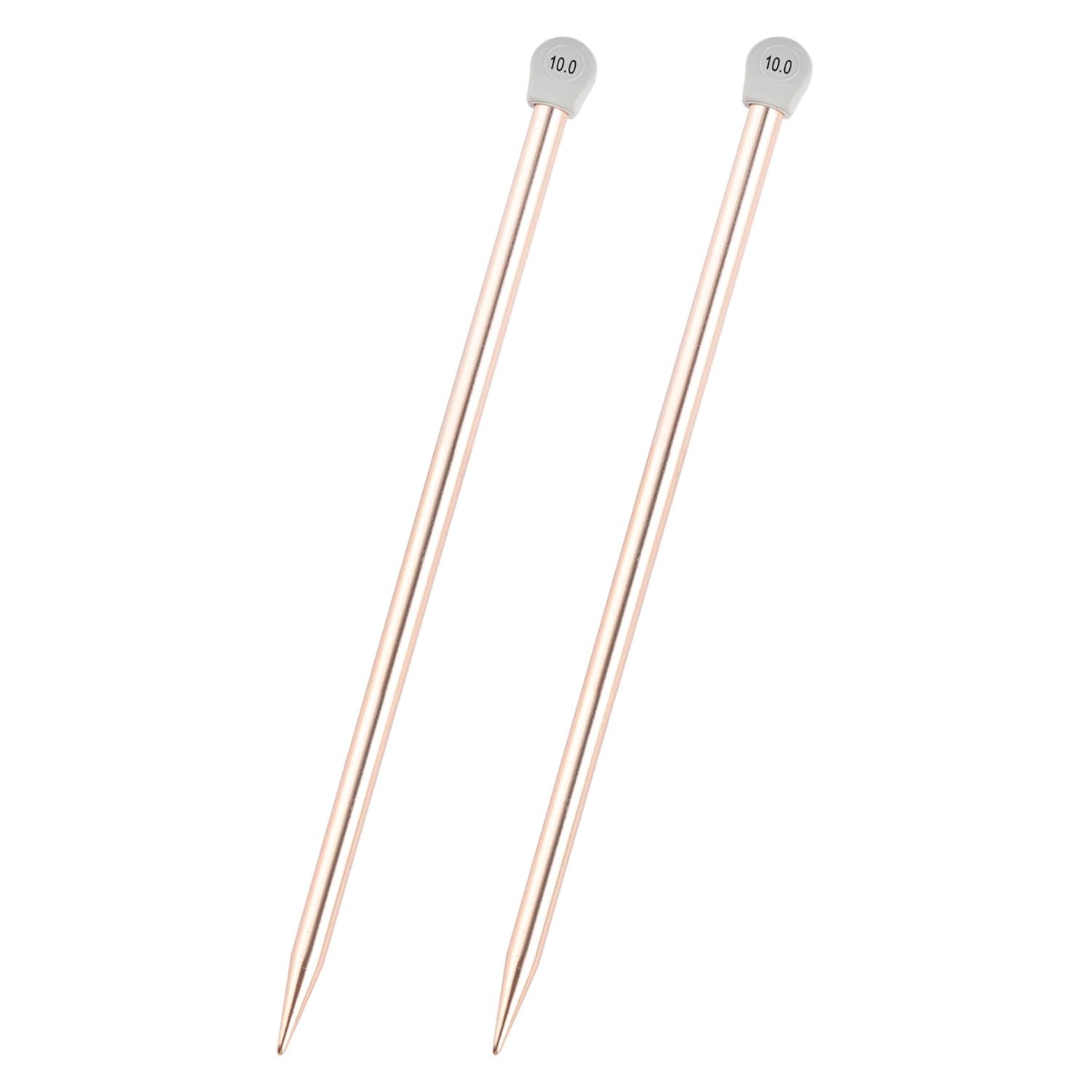 Tabanzhe Knitting Needles 10mm Aluminium Single Pointed Knitting Pins 35cm Long Metal Knitting Needles for Beginners Professional Knitters Handmade Arts and Crafts(Random Colour)
