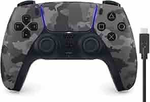 PlayStation - 新品 PS5 コントローラー カモフラージュ PS5のDualSense ワイヤレスコントローラー(グレー