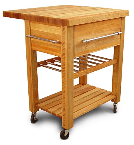Catskill Craftsmen Baby Grand Workcenter with Drop Leaf and Wine Rack