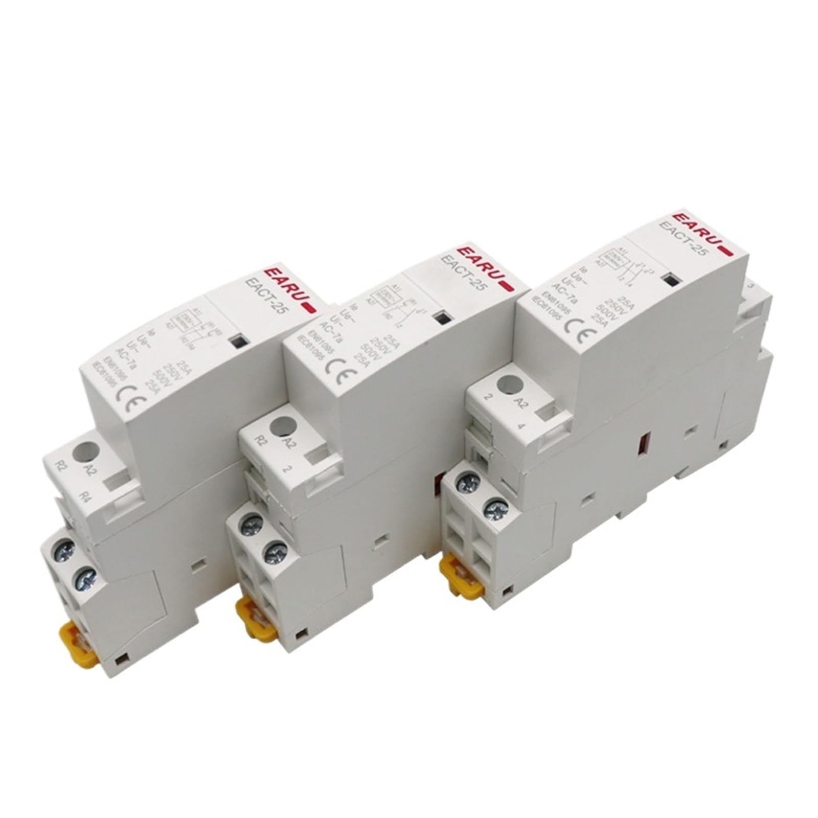 Contactor modular de CA montado en riel DIN 2P 16A 20A 25A 1NO 1NC 2NO 2NC AC 220V 230V 50/60Hz Montaje en riel DIN para el hogar (2P 16A 2NC)