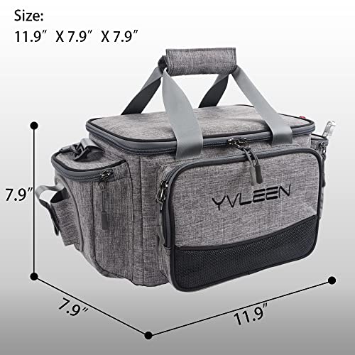 Yvleen Fishing Tackle Box Bag - Outdoor Large Fishing Tackle Storage Bag - 100% Water-Resistant Polyester Material - Fishing Tackle Bags - Suitable For 3600 Tackle Box #TOP3