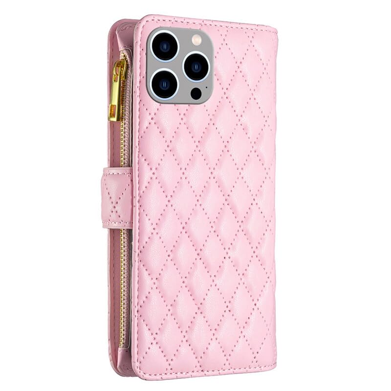 Portefeuille en cuir rose iPhone 13 Mini idéal pour vos sorties légères sans sac à main