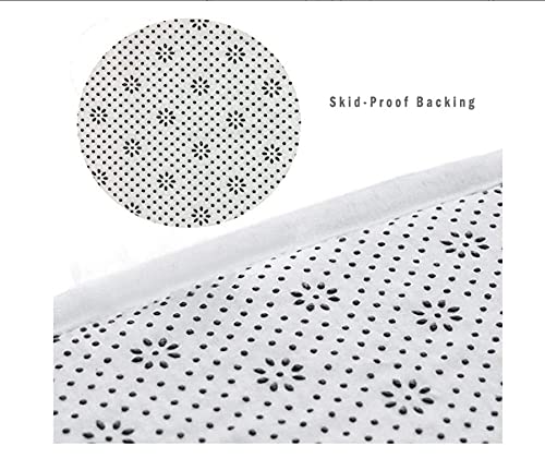 WXYGJYG Badematten Set 3 Teilig 50X80 cm Blau Maschinenwaschbare Badematte, Badvorleger mit Wasserabsorbierenden… – Bild 3