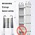 Aluminum Telescoping Ladder 20.3FT 6.2M Extension Tall Loft Ladder with Hooks Slow Down Design Extendable Ladders Portable for Household Daily Outdoor Activities, 330 Pound Capacity Silver