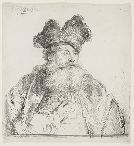 Art Portrait Rembrandt Toile Impression Fine Art Vieil Homme 60x90