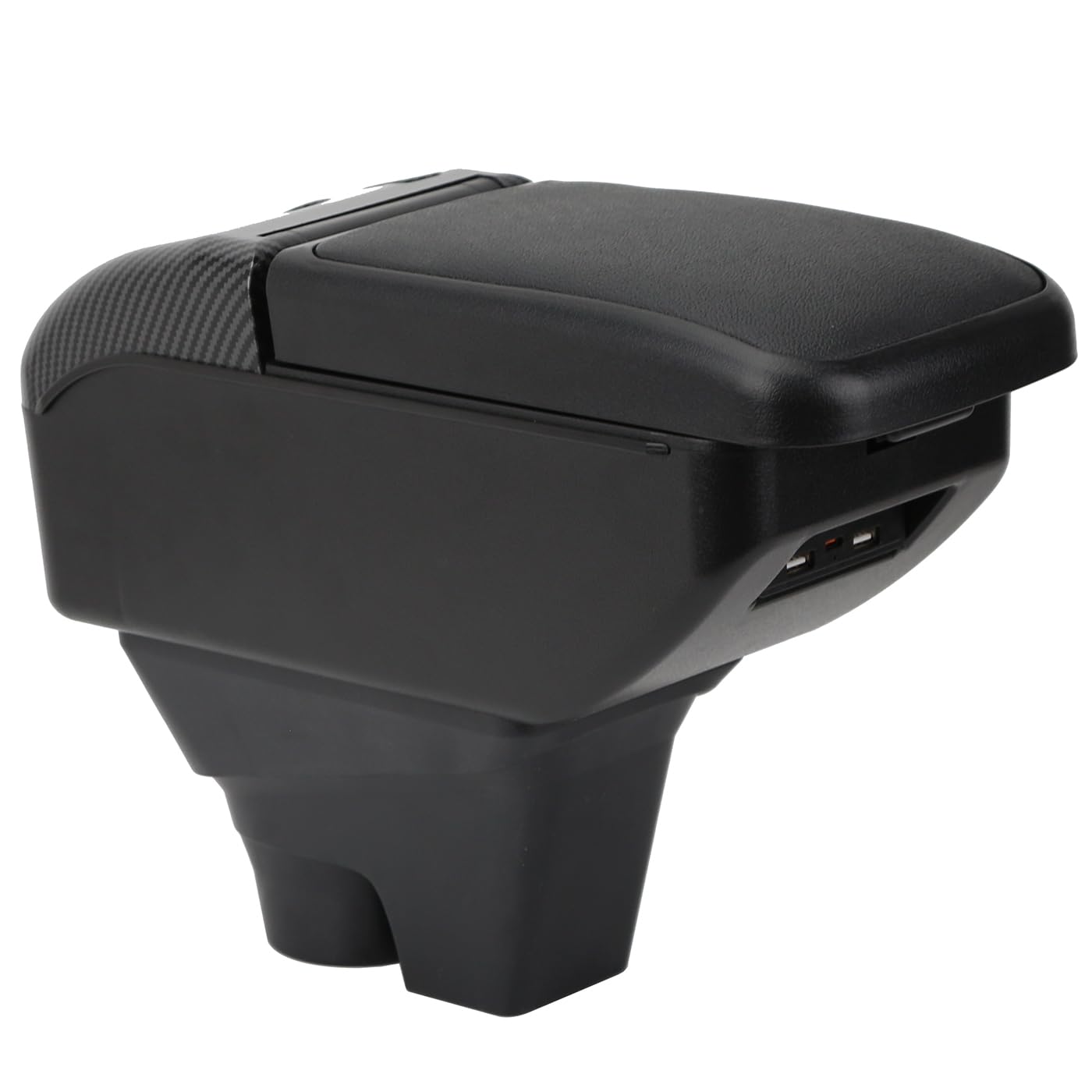 Apoyabrazos Para Citroen C3 MK3 2016-2024 Apoyabrazos Coche Consola Reposabrazos Central Almacenamiento Negro Cuero Tapizado Caja