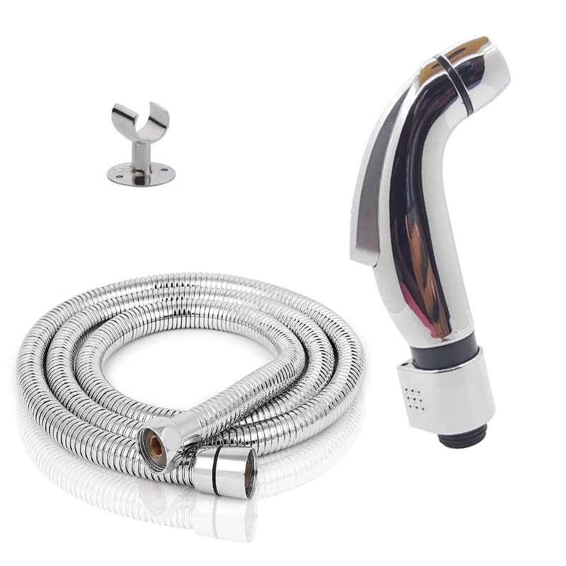 THOISEWELT® Toilet Bathroom Bath Fixtures Bidet Health Faucet Jet Spray Hand Shower with Stainless Steel Shower Tube,Hook Full Set - 1 (Chrome) (B0BJDNH1MB) Amazon Price History, Amazon Price Tracker