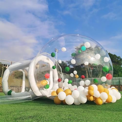 XZLZMYP Opblaasbare Feesttent Transparante Opblaasbare Bubbelhuistent Pvc Winddichte Waterdichte Tent Dome Bubble House Met Pomp Voor Buitenoptredens Parkevenementen