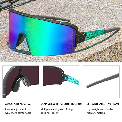 Image of MAXJULI Polarized Sunglasses for Men Women, Windproof Outdoor Sports Cycling Running UV400 Protection Sun Glasses 8121