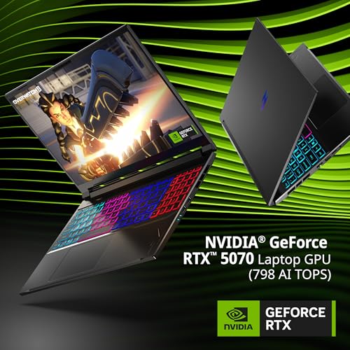 Image of Acer Nitro V 16S AI Copilot+ PC Gaming Laptop | AMD Ryzen AI 7 350 Processor | NVIDIA GeForce RTX 5070 Laptop GPU | 16 inch WQXGA IPS 180Hz Display | 16GB DDR5 | 1TB Gen 4 SSD | Wi-Fi 6E | ANV16S-61-R3Z0