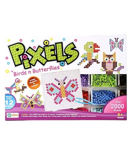 Toy Vibes Plastic Birds & Butterflies Pixel Fridge Magnet Badges Making Kit, Edu-cational Toy, Classic Board Games for Kids Boys and girls (Multi color) (B0D1Y9FFSR) Amazon Price History, Amazon Price Tracker